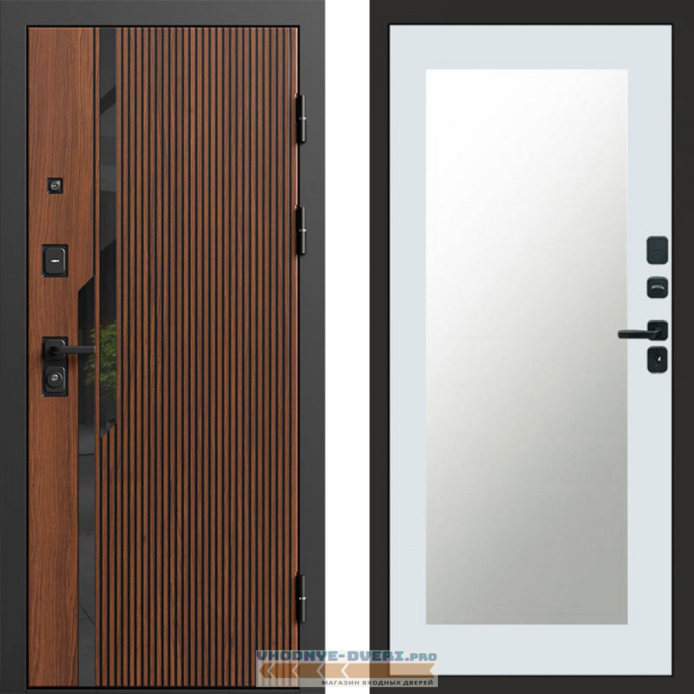 Дверь Termo Door Флекс Бетон Зеркало Триумф Белый софт